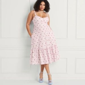 Hill House XXL Solange Dress in Ditsy Pink